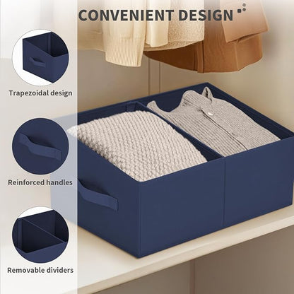 DIMJ Large Closet Shelf Organizer Bins 4 Packs - Image 4