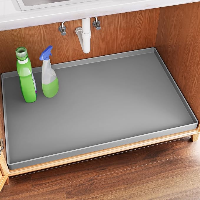 FLATO Waterproof Under Sink Mat 37" x 22" Shelf Liner by Unknown