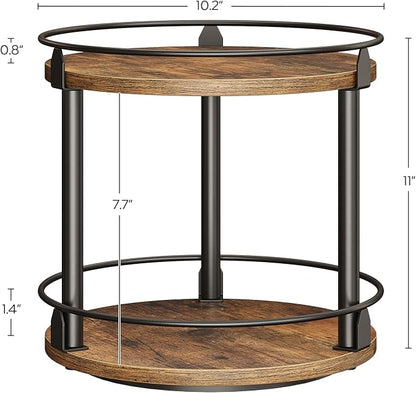 YATINEY Spice Rack, 2-Tier Turntable Organizer, Rotating Spice Rack Organizer - Image 8
