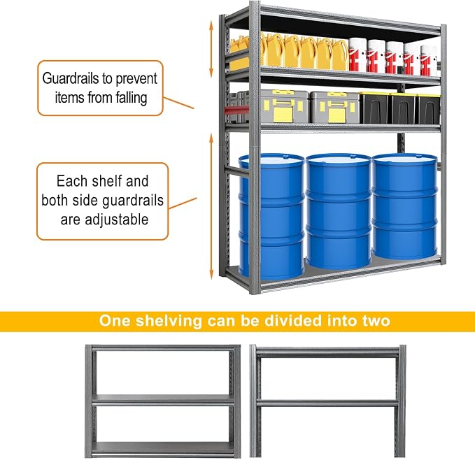 Storage Shelf 5-Tier Garage Shelving, Industrial Shelving - Image 6