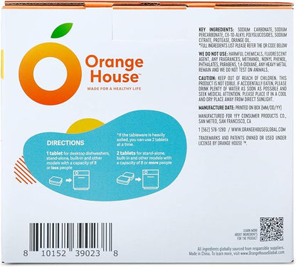 Orange House Plant Based Dishwasher Tabs 56 Count | 100% Food Grade Orange Oil - Image 9