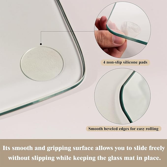 Koonmi Tempered Glass Chair Mat - Image 5