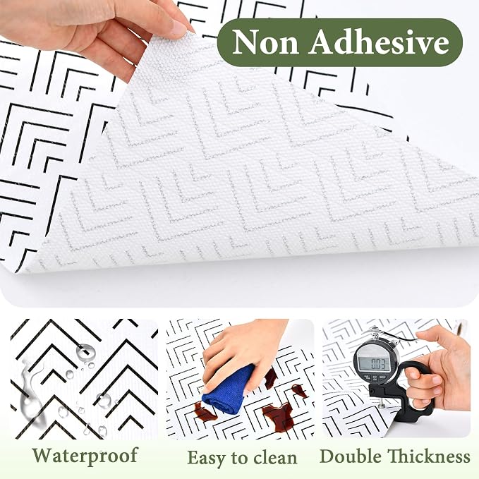 Shelf Liner for Kitchen Cabinets Non Adhesive Drawer Liner Non-Slip Thickened - Image 2