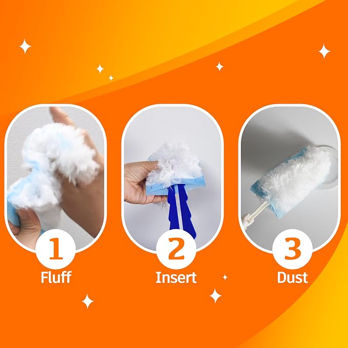 20 Duster Refills & 2 Handle for Cleaning Home & Car, Heavy Duty Multi Surface - Image 6