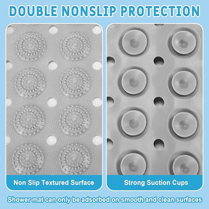 Dunzy 12 Pcs Non Slip Bath Mats 27.6x14.2 Inches TPE Bathtub Mats - Image 4