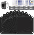 Dust Filter PC 140mm for Computer Cooler/PSU/Routers Nylon 80 Mesh, Magnetic Frame PC Fan Dust Mesh PC Cooler Filter Dustproof Computer Fan Grills (Nylon, 140 * 140mm, 10pcs, Black)
