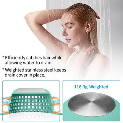 Shower Drain Hair Catcher, Bathtub Drain Cover Foldable Silicone Shower & Tub - Image 4
