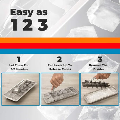 Vintage Inspired Ice Cube Tray | 18/8 Stainless Steel | 18 Slot Ice Cube Tray | - Image 4