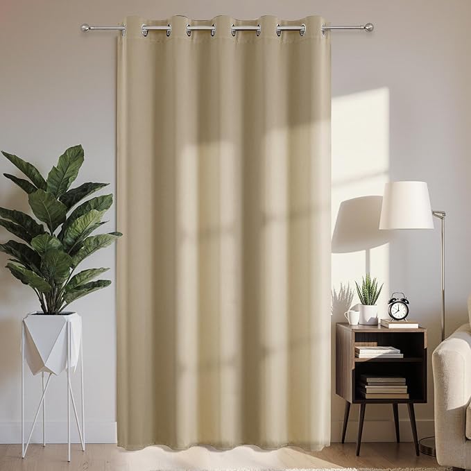 Joydeco Blackout Patio Sliding Door Curtains 84 Inches Long, Grommet Privacy by JOYDECO