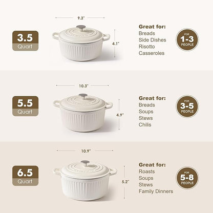 SENSARTE Enameled Cast Iron Dutch Oven Pot - Image 9