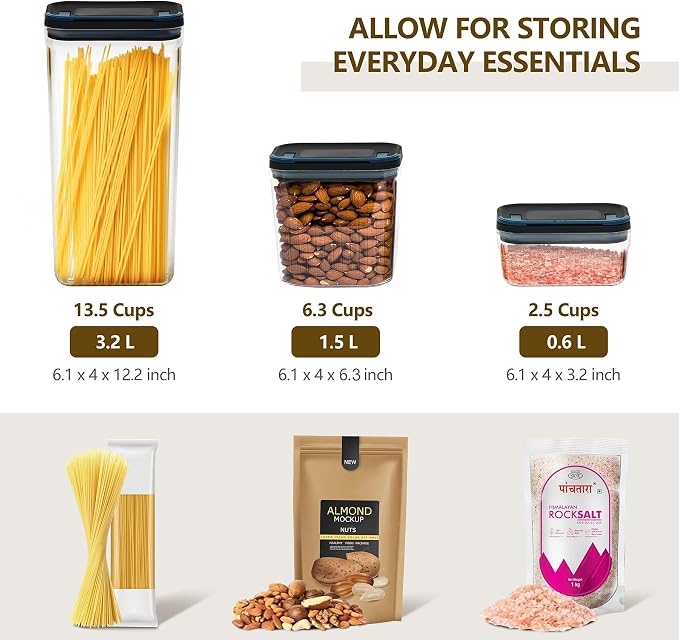Flip-Lock Airtight Food Storage Containers 6-PC, Leakproof Ring Seal Top - Image 4