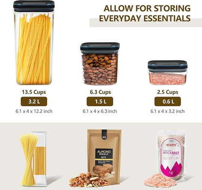 Flip-Lock Airtight Food Storage Containers 6-PC, Leakproof Ring Seal Top - Image 4