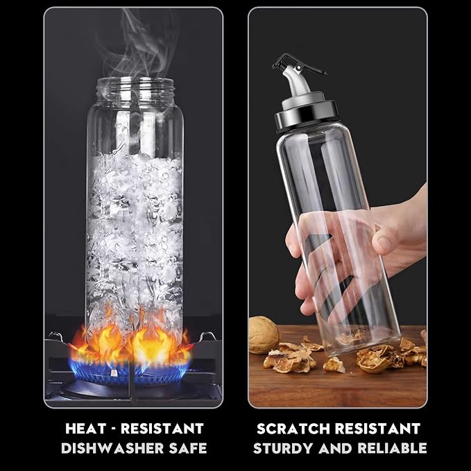 Olive Oil Dispenser Bottle for Kitchen Shatterproof Glass Bottle - Image 2