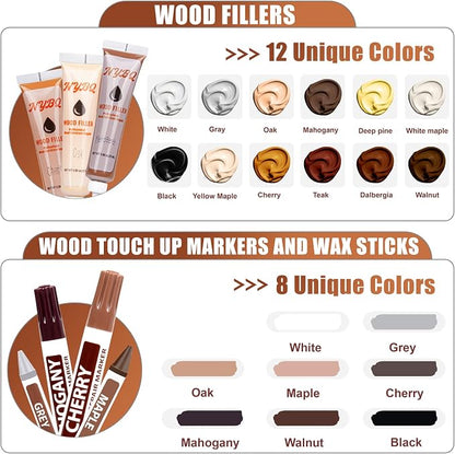 Wood Furniture Repair Kit- Set of 41 Laminate Vinyl Floor Repair Kit Wood - Image 2