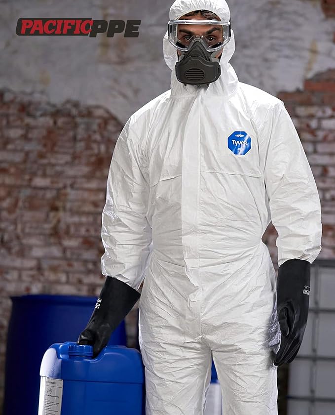 PACIFIC PPE 2 Pairs Chemical Resistant Gloves, Heavy Duty Industrial Rubber - Image 5