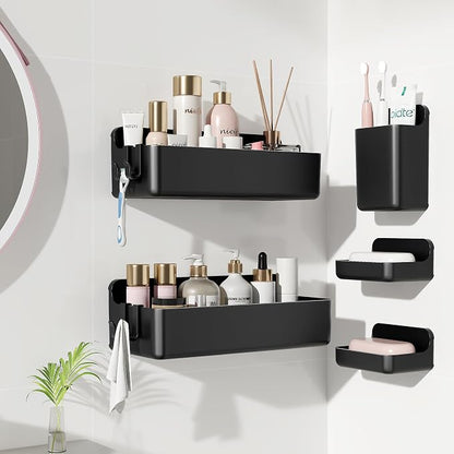 Nieifi Adhesive Wall Shelf, Shower Shelves 5 Pack - Image 9