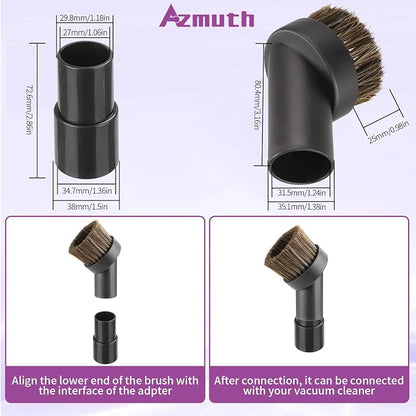 4 Pcs 25mm Horsehair Round Brush Vacuum Brush Attachment - Image 3
