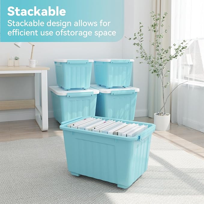 Nazhura 97 Quart Plastic Storage Bin, Large Storage Container, 97 Qt-4 Pack - Image 5