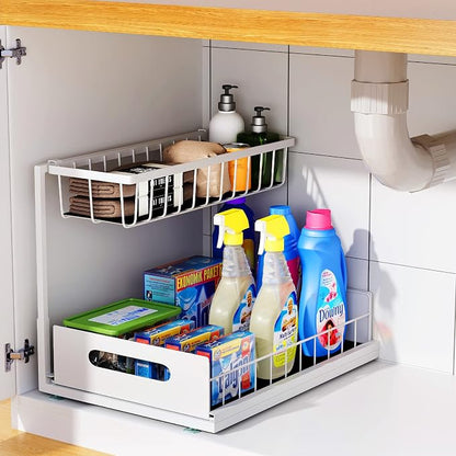 Under Sink Organizer, 2 Tier Under Sink Organizers and Storage Multi-Purpose by UINOFLE