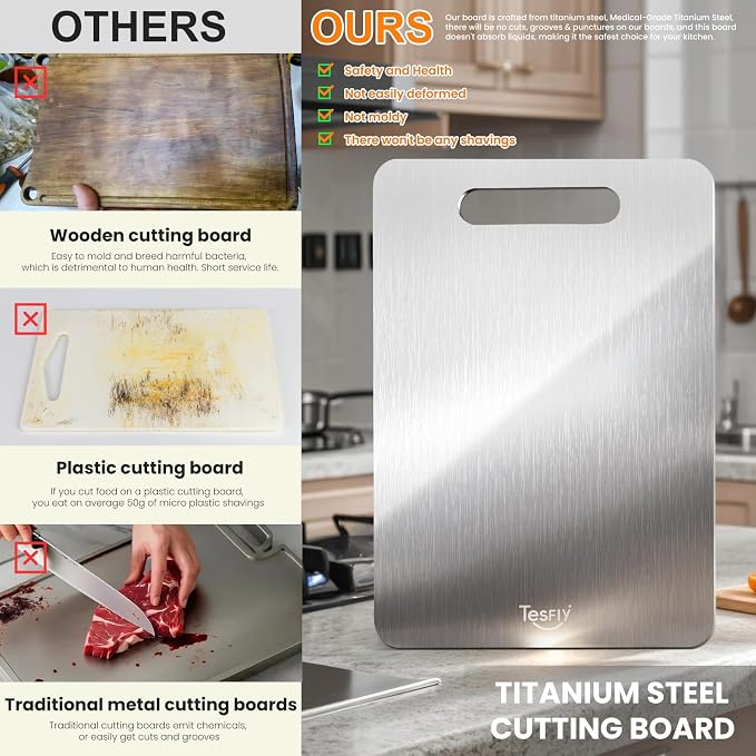 Cutting Boards For Kitchen, Double-sided food-grade Cutting Board For Cutting - Image 2