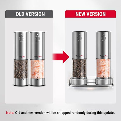 TempPro 100ml Electric Salt and Pepper Grinder Set Rechargeable, Automatic - Image 8