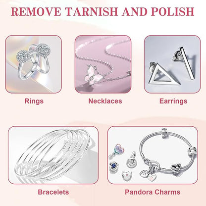 28 Pcs Jewelry Polishing Cloth for Sterling Silver Jewelry, Includes 40 Pcs - Image 4