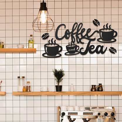 Ferraycle Rustic Metal Coffee Bar Signs Hanging Wall Decor - Image 7