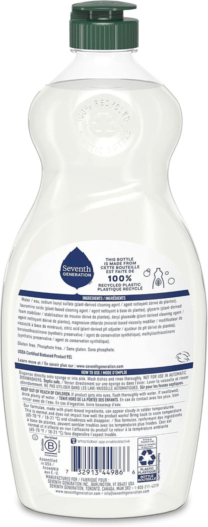 Seventh Generation Dish Liquid Soap Free & Clear liquid soap Pack of 6 - Image 2