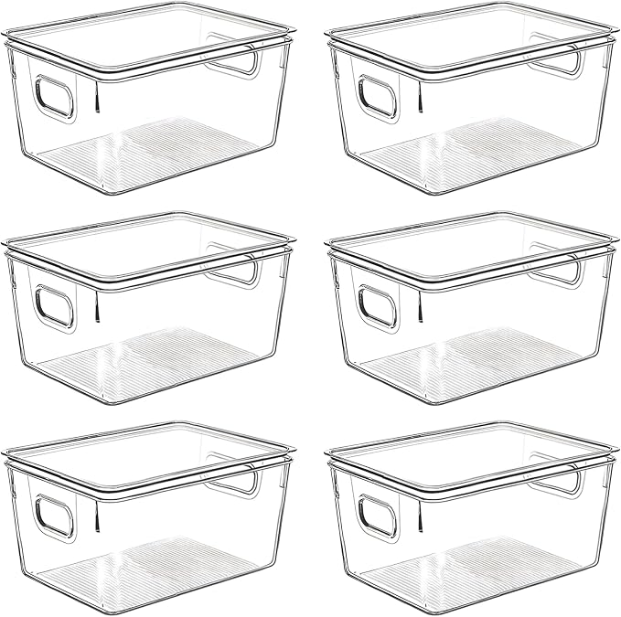 Clear Plastic Storage Bins by CONTROLKITCHEN