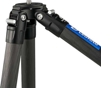 Leofoto 47" Lightweight Carbon Fiber Travel Tripod, Professional Compact Tripod for Camera DSLR Video, Max Load 18Lbs/8KG (LS-254CX)