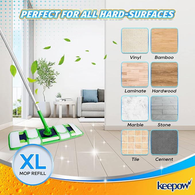 KEEPOW XL Dry Sweeping Cloths for Swiffer XL, Dry Refills for Swiffer XL Mop - Image 5