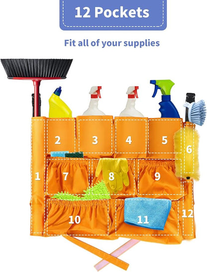 MOLIGOU 12 Pockets Trash Can Caddy Bag, Garbage Bin Caddy Organizer - Image 4