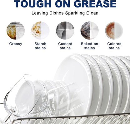 Eco Dishwasher Detergent Sheets Up To 160 Loads, Unscented Plastic Free - Image 3