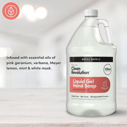 Clean Revolution Liquid Gel Hand Soap, Silky Rich Liquid, Quick Lather - Image 2
