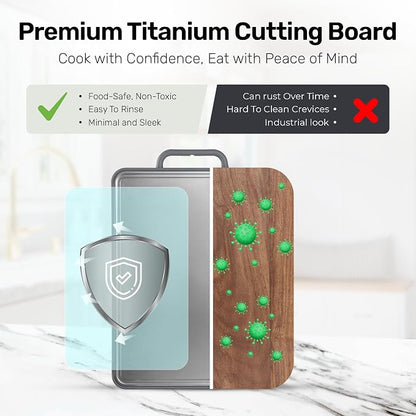 Chopzilla XL Titanium Cutting Board, Food Safe Double Sided PP and Titanium - Image 2