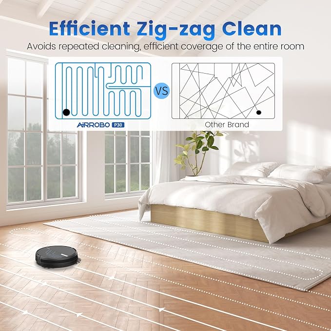 AIRROBO Robot Vacuum and Mop, 3000Pa Powerful Suction Robot Vacuum Cleaner - Image 4