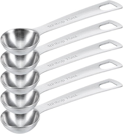 5 PCS Measuring Spoons Tablespoon Measuring Spoon 1/2 tbsp Stainless Steel by Lusofie
