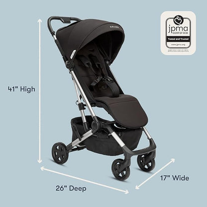 Colugo Navy Stroller - Lightweight, Compact, One Hand Fold, Travel Stroller with Rain Cover, Backpack and Cup Holder, JPMA Certified, UPF 50+ Canopy, 2 Seat Recline Positions, 16 lbs, Toddler