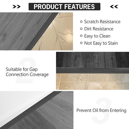16.4Ft Floor Transition Strip Self Adhesive Vinyl Cover Floor Strip Flat - Image 6