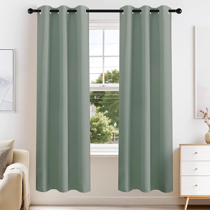 PONY DANCE Blackout Curtains for Bedroom 72 Inch Length 2 Panels Set, Privacy by PONYDANCE