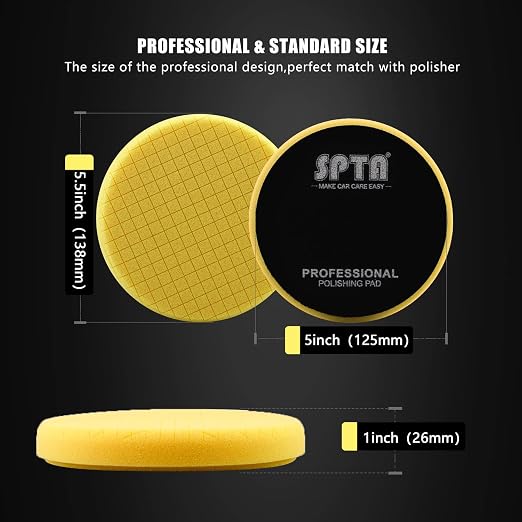 Yellow Medium Cut Pad, Polishing and Waxing - Image 2