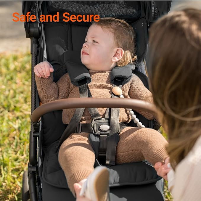 Lightweight Baby Travel Stroller with Carbon Fiber Frame, Compact & Airplane-Friendly, One-Handed Folding Design, 11.6 lbs, Perfect for Toddlers, Organizer & Cushion Included, Jet