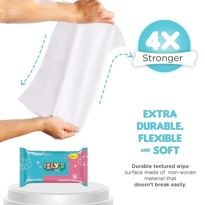 Ioly's Baby Wipes Unscented Wet Wipes 99% Water Based - Image 5