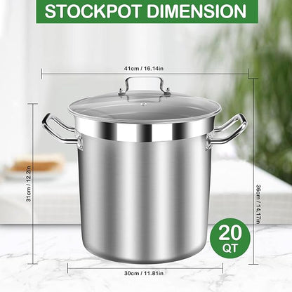 STOCKPOT Stainless Steel 20 Quart Stockpot - Image 7