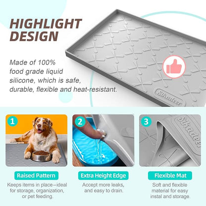SIKADEER 40" x 22" Under Sink Mat Waterproof, Silicone Mat Kitchen Drawer Shelf - Image 4