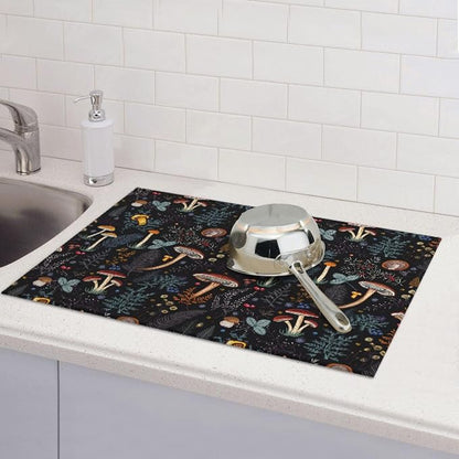 Mushroom Dish Drying Mat For Kitchen Microfiber Drying Mats Absorbent - Image 7