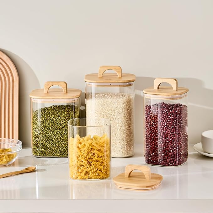 Sweejar 1 qt Glass Food Storage Containers - Image 9