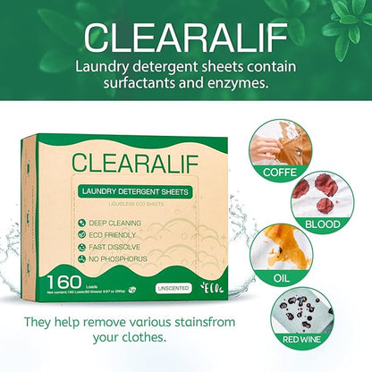 CLEARALIF Laundry Detergent Sheets, Apartments, Laundry Detergent Strips Eco - Image 2