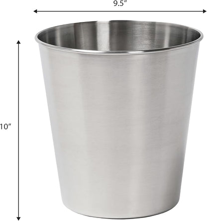 happimess HPM1113C-SET2 Nolan Modern Classic Smooth Steel 2 Gal Waste Bin - Image 3