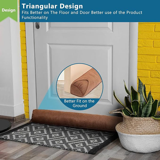 Triangle Under Door Draft Stopper 32 inch Weighted Draft Blocker Bottom Seal - Image 2